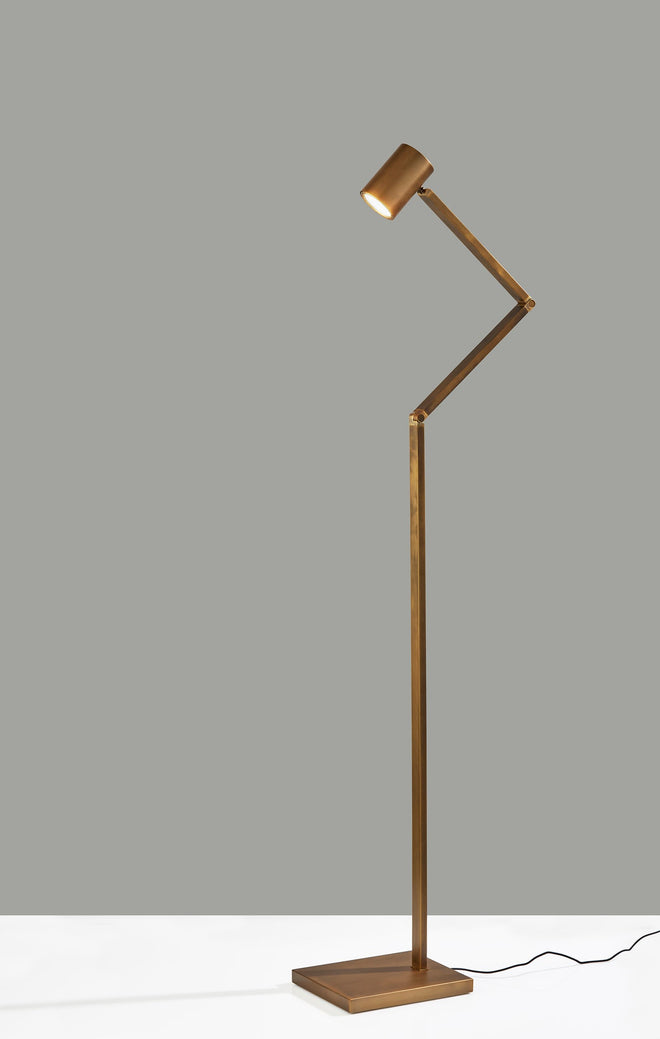 Newman Task Floor Lamp Floor Lamps Lacquered Burnished Brass Finish industrial Style image 1