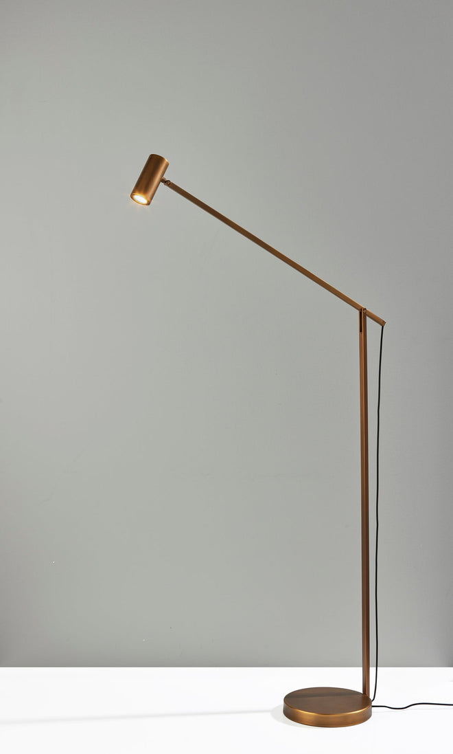 Turrell Task Floor Lamp Floor Lamps Lacquered Burnished Brass Finish modern Style image 1