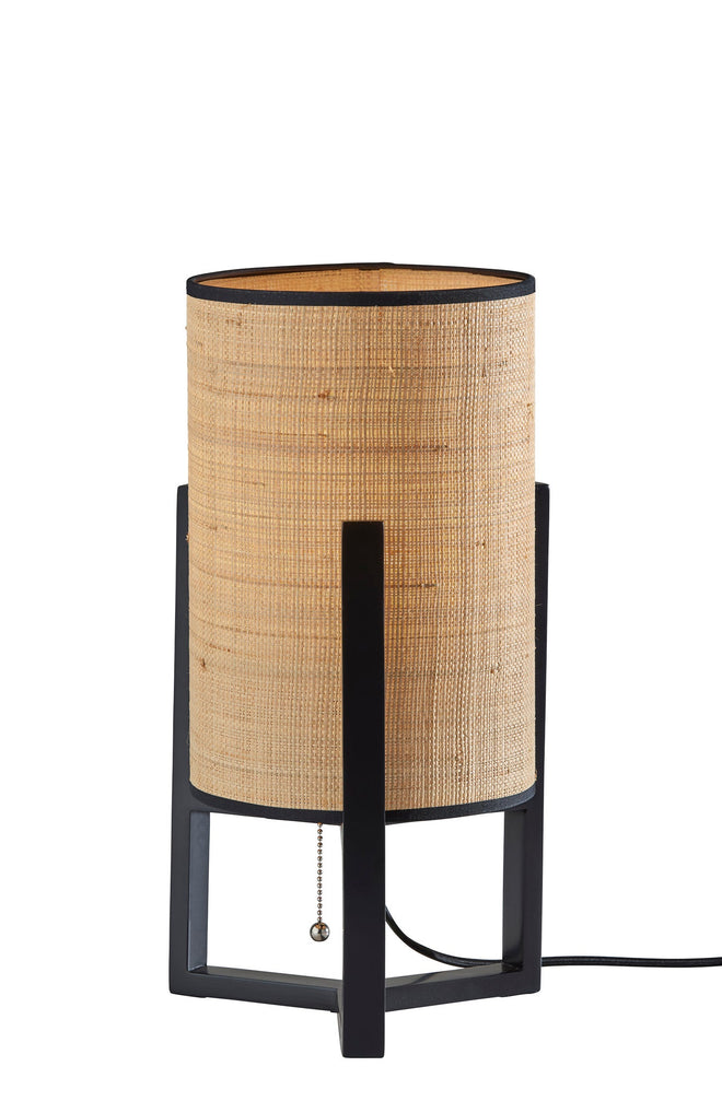 Quinn Table Lantern Table Lamps Black Wood Contemporary Style image 1