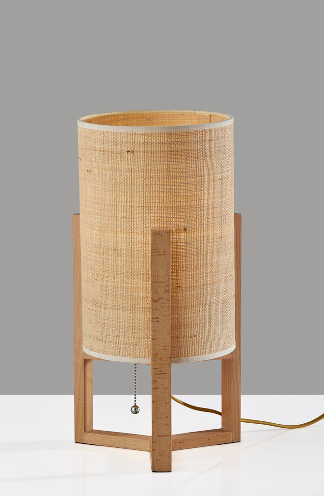 Quinn Table Lantern Table Lamps Natural Wood Contemporary Style image 2