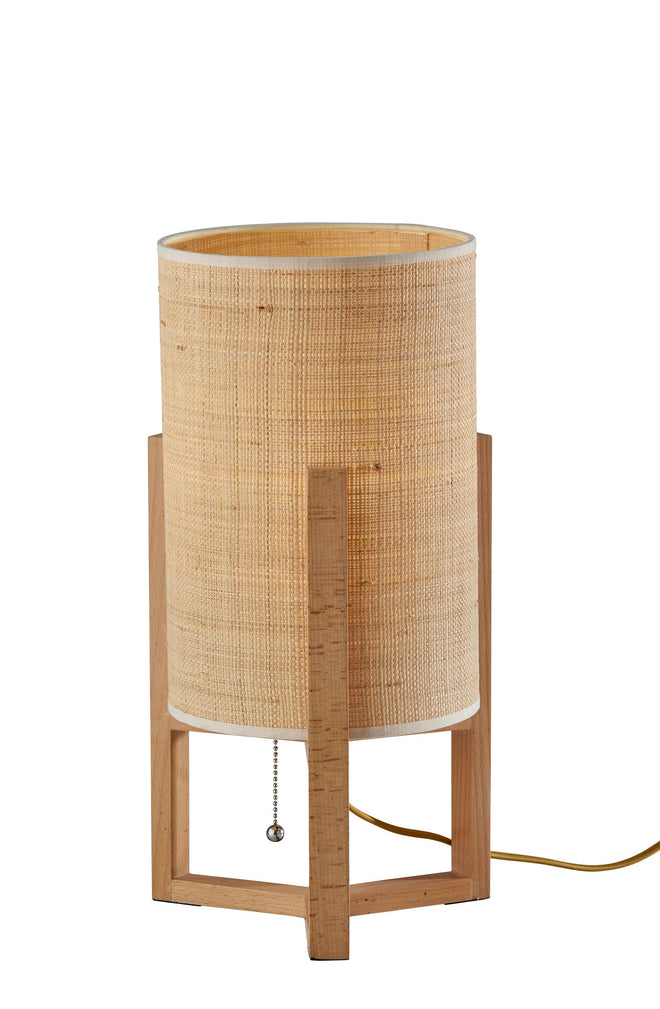Quinn Table Lantern Table Lamps Natural Wood Contemporary Style image 1