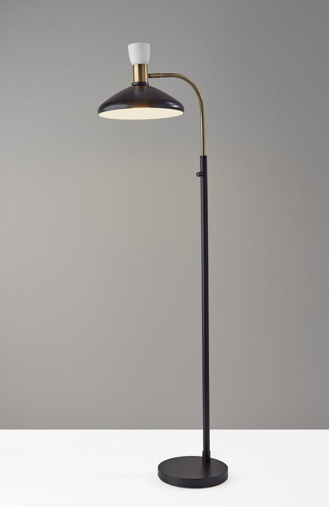 Patrick Floor Lamp Floor Lamps Black W/ brass accents mid-Century Modern Style image 2