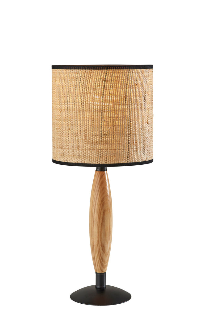 Cayman Table Lamp Table Lamps Black & Natural Wood Transitional Style image 1