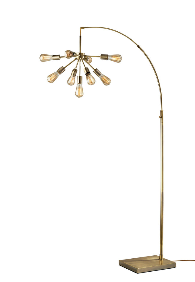 Sputnik Arc Lamp Floor Lamps Antique Brass Transitional Style image 1