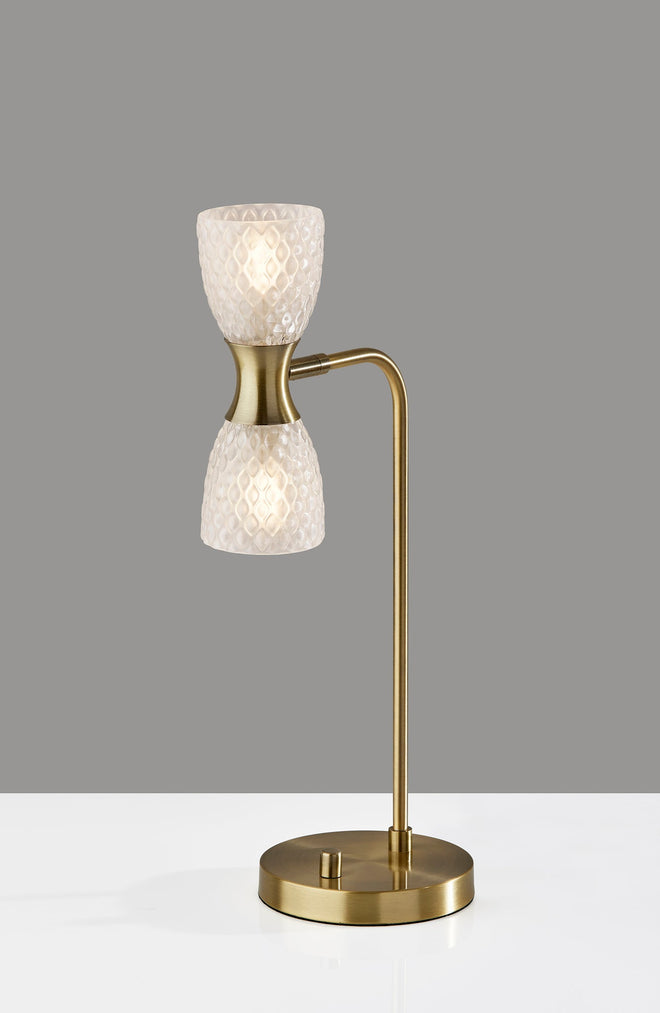Nina LED Desk Lamp Table Lamps Antique Brass Farmhouse Style image 2