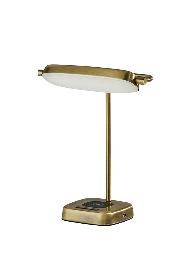 Radley LED AdessoCharge Desk Lamp w. Smart Switch Table Lamps Antique Brass Mid-Century Modern Style image 1