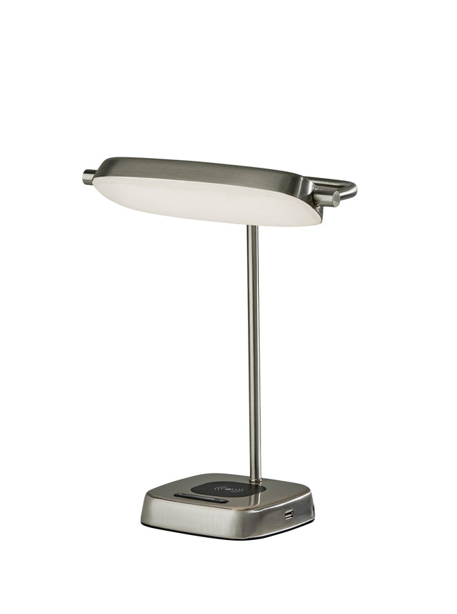 Radley LED AdessoCharge Desk Lamp w. Smart Switch Table Lamps Brushed Steel Mid-Century Modern Style image 1
