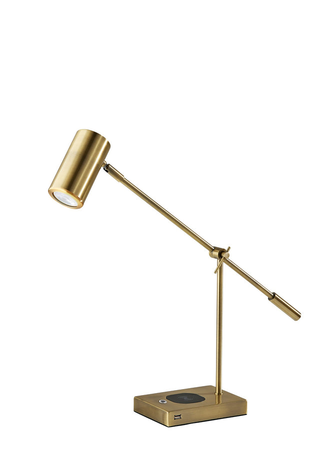 Collette AdessoCharge LED Desk Lamp Task Lamps Antique Brass  Style image 1