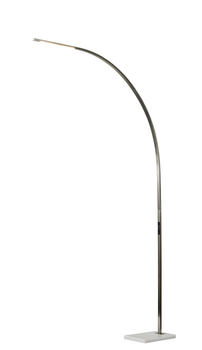 Sonic LED Arc Lamp w. Smart Switch Floor Lamps Brushed Steel modern Style image 1