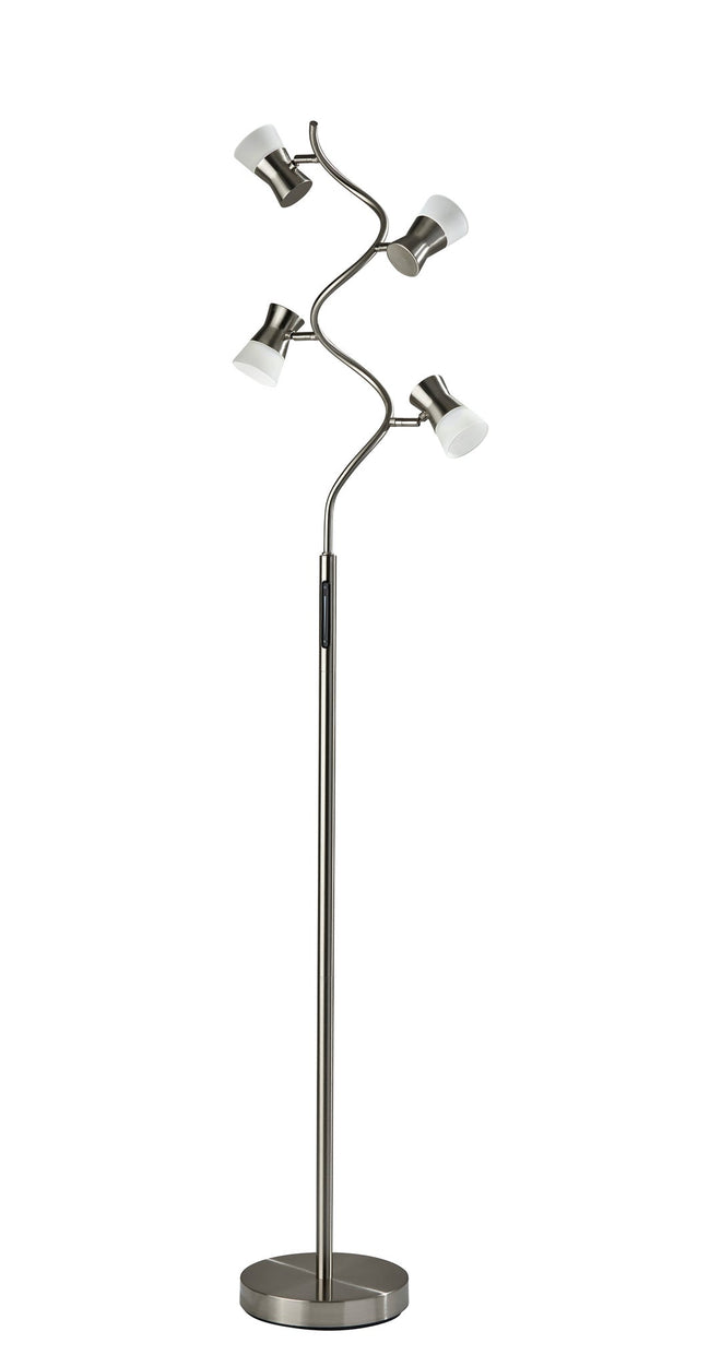 Cyrus LED Floor Lamp w. Smart Switch Floor Lamps Brushed Steel modern Style image 1