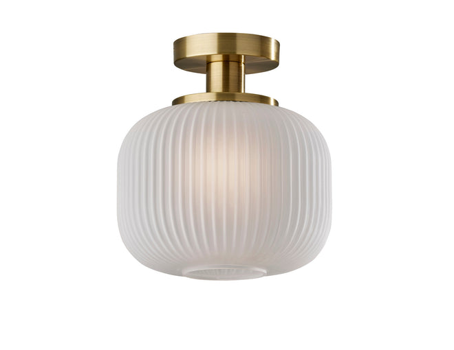 Hazel Flush Mount Ceiling Lamps Antique Brass Mid-Century Modern Style image 1
