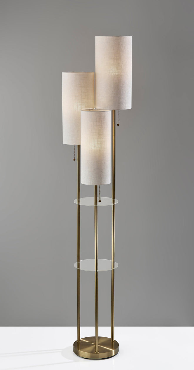 Trio Floor Lamp Floor Lamps Antique Brass  Style image 2