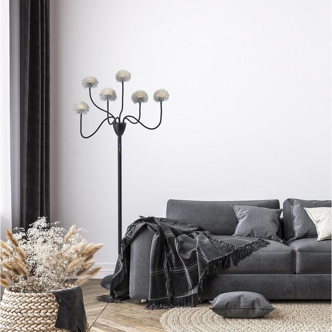 Pom Pom RGB LED Floor Lamp Floor Lamps Black Modern Style image 2
