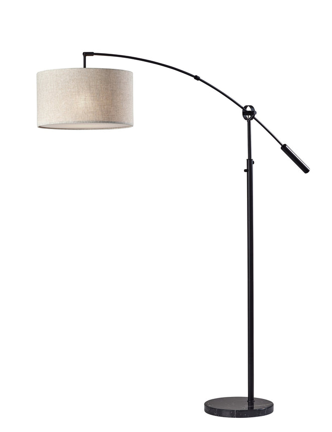 Adler Arc Lamp Floor Lamps Black Modern-Chic Style image 1