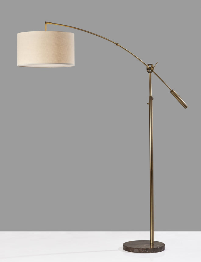 Adler Arc Lamp Floor Lamps Antique Brass Modern-Chic Style image 2