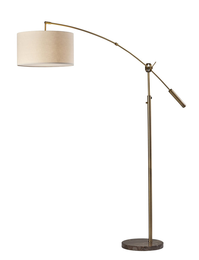 Adler Arc Lamp Floor Lamps Antique Brass Modern-Chic Style image 1