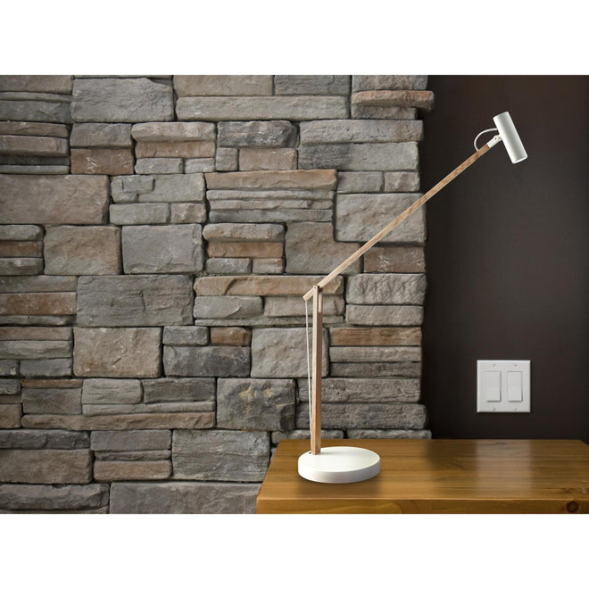 ADS360 Crane LED Desk Lamp Table Lamp Natural Ash Wood/White modern Chic Style image 2
