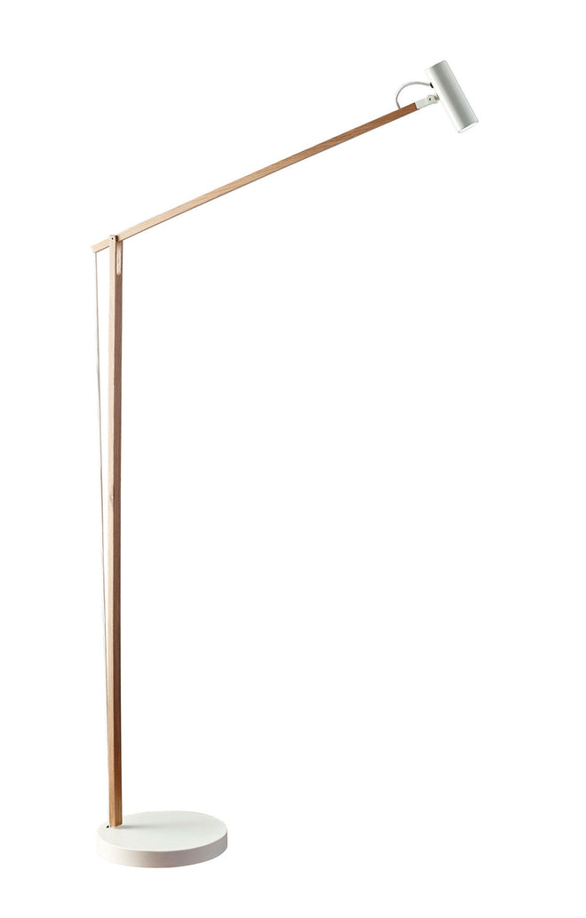 ADS360 Crane LED Floor Lamp Floor Lamp Natural Ash Wood/White modern Chic Style image 1