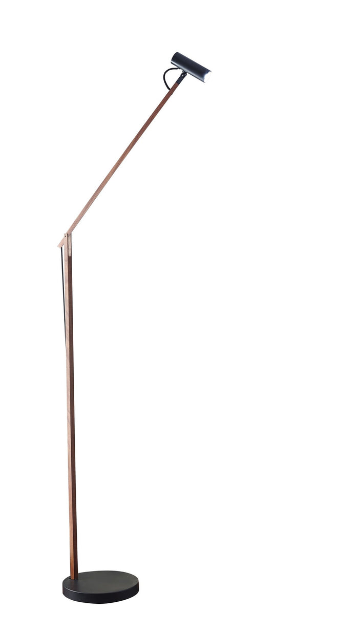 ADS360 Crane LED Floor Lamp Floor Lamp Walnut Wood/ Black modern Chic Style image 2