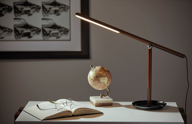 ADS360 Gravity LED Desk Lamp Table Lamps Walnut Ash Wood modern Chic Style image 2