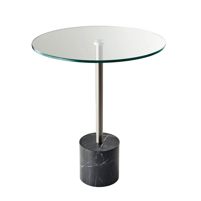 Blythe End Table Tables Steel/Black Marble Modern Chic Style image 1