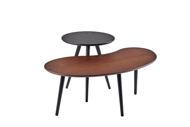 Gilmour Nesting Tables Tables Black & Walnut Mid-century Modern Style image 1