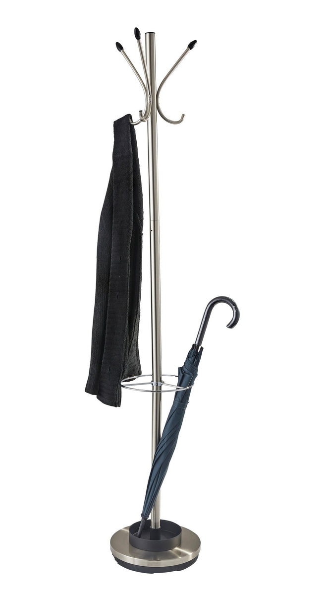 Umbrella Stand/ Coat Rack Coat Racks Brushed steel w. black wood accents Modern Chic Style image 1