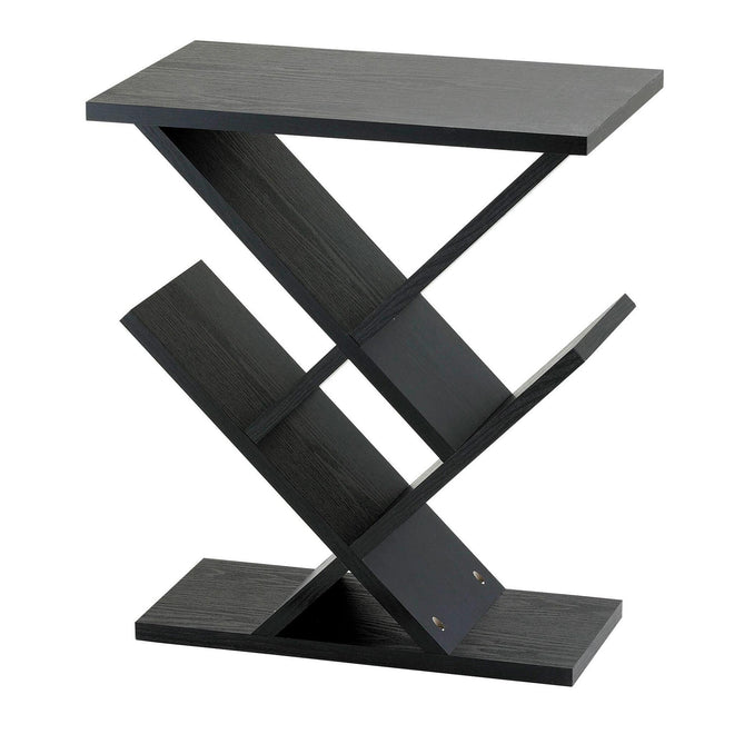 Zig-zag Accent Table Tables MDF wood w. black veneer Contemporary Style image 1