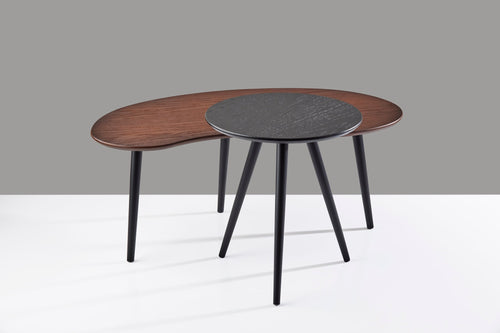 Gilmour Nesting Tables Tables Black & Walnut Mid-century Modern Style image 5